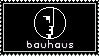 black and white bauhaus (band) stamp