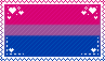 bisexual flag stamp