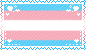 trans flag stamp